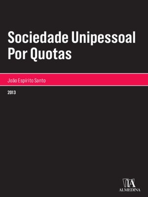 cover image of Sociedade Unipessoal por Quotas